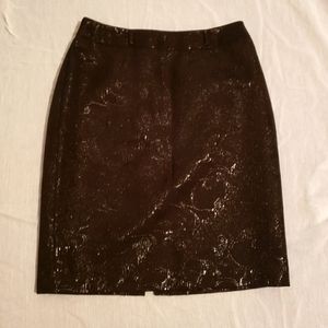Black on Black Flower Skirt